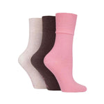 Load image into Gallery viewer, GENTLE GRIP 3Pk Plain Crew Socks - Womens
