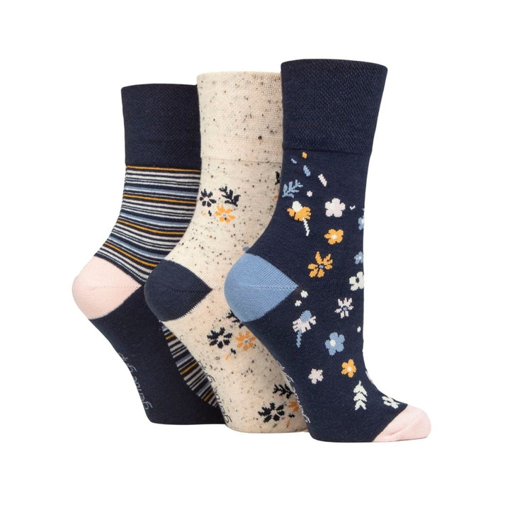 GENTLE GRIP 3Pk Crew Socks- Summer Series - Women's