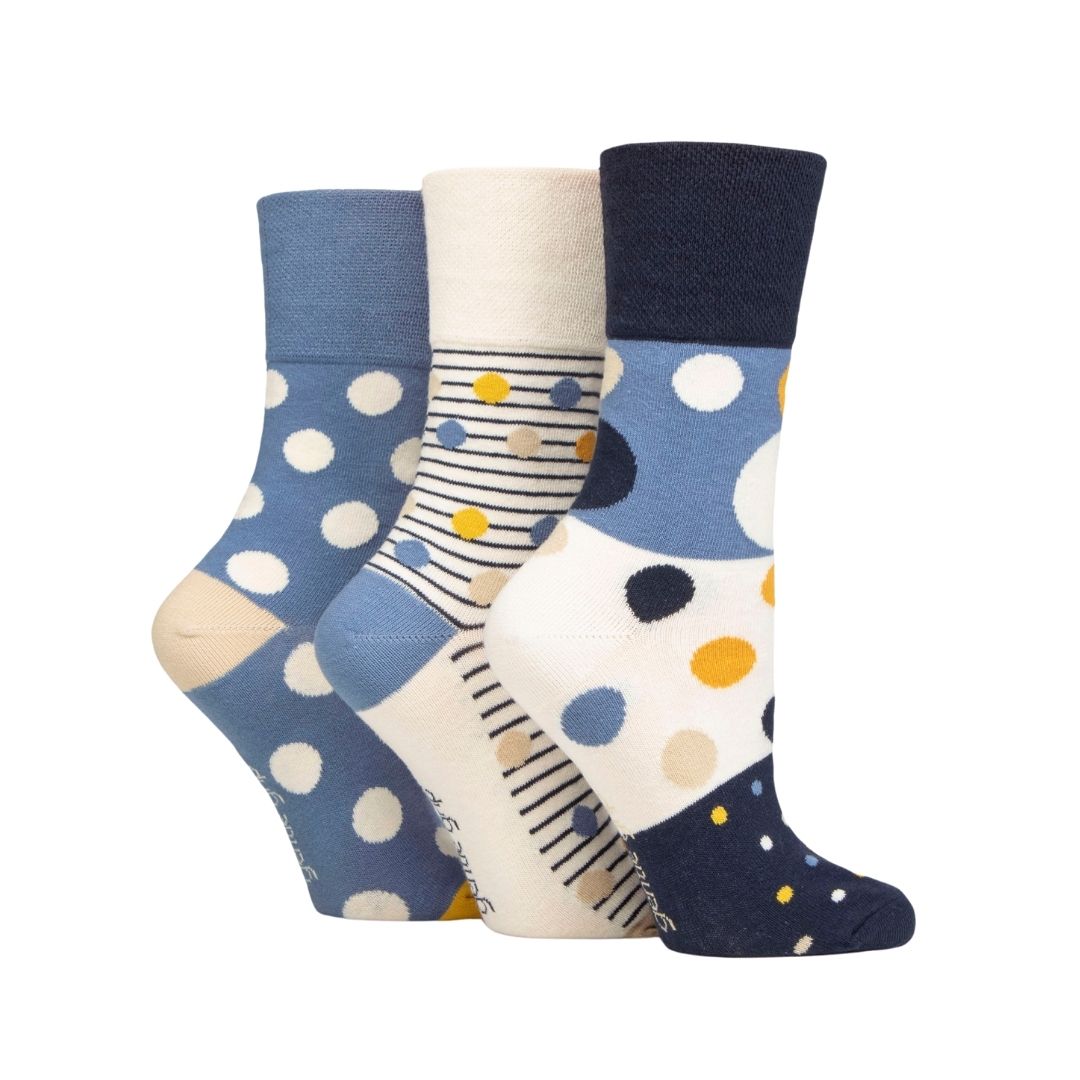 GENTLE GRIP 3Pk Crew Socks- Summer Series - Women's