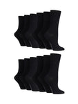 Load image into Gallery viewer, GENTLE GRIP 12PK Crew Socks-Bamboo-Womens 4-8
