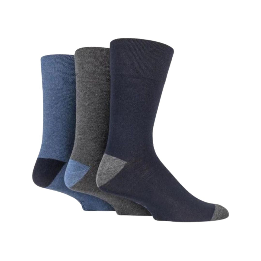 GENTLE GRIP 3Pk Business Socks-James-Mens 6-11