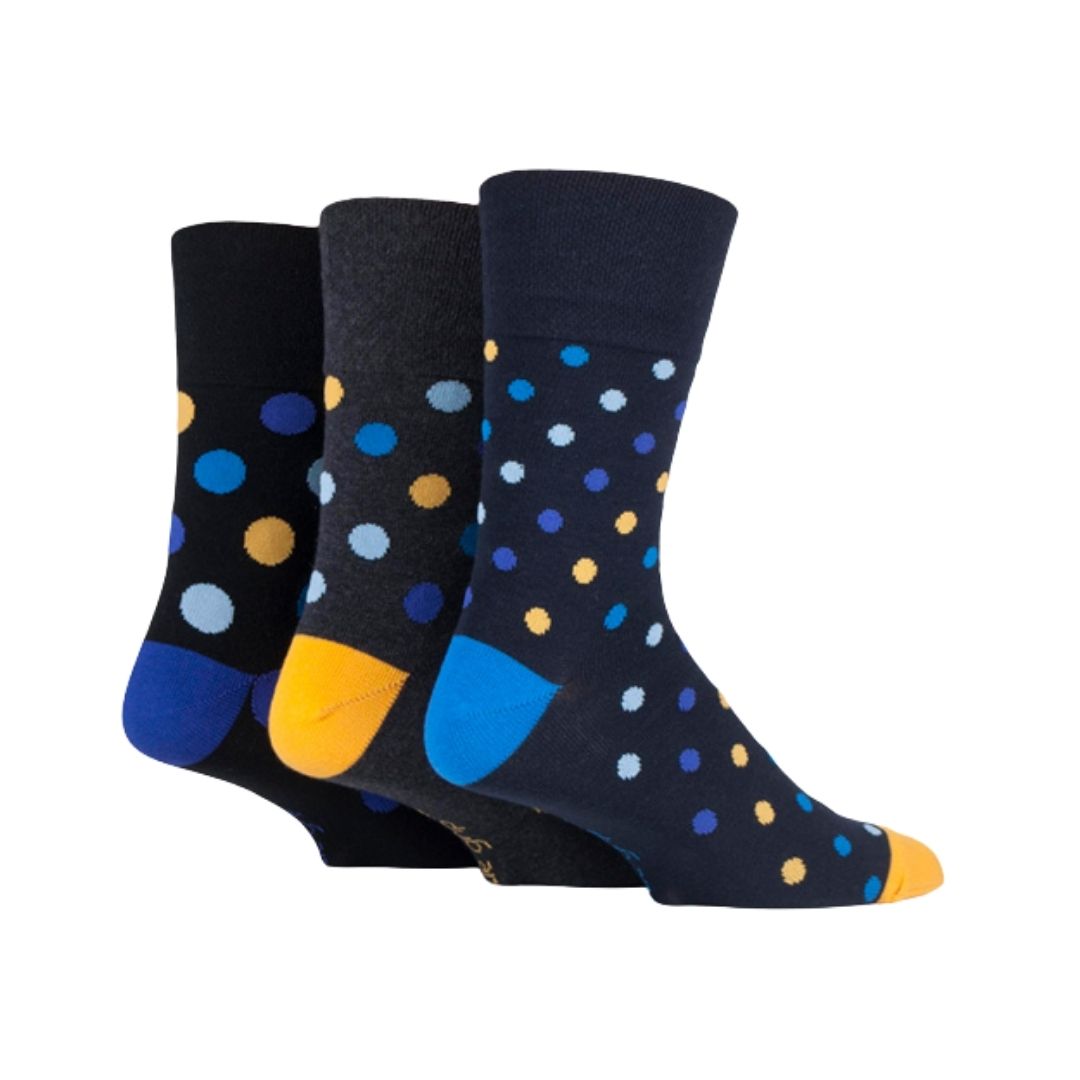 GENTLE GRIP 3Pk Business Socks - Colour Burst - Men's 6-11