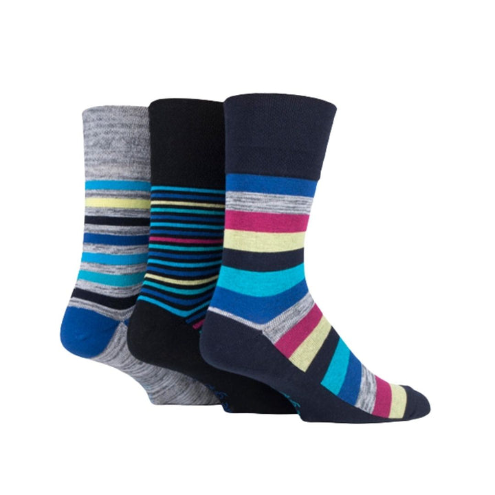 GENTLE GRIP 3Pk Business Socks - Colour Burst - Men's 6-11