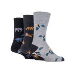 Load image into Gallery viewer, GENTLE GRIP 3PK Business Socks-Fun Feet-Mens 6-11
