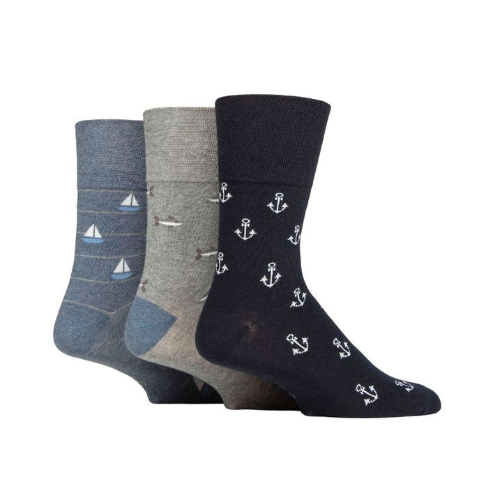 GENTLE GRIP 3Pk Holiday Crew Socks - Men's