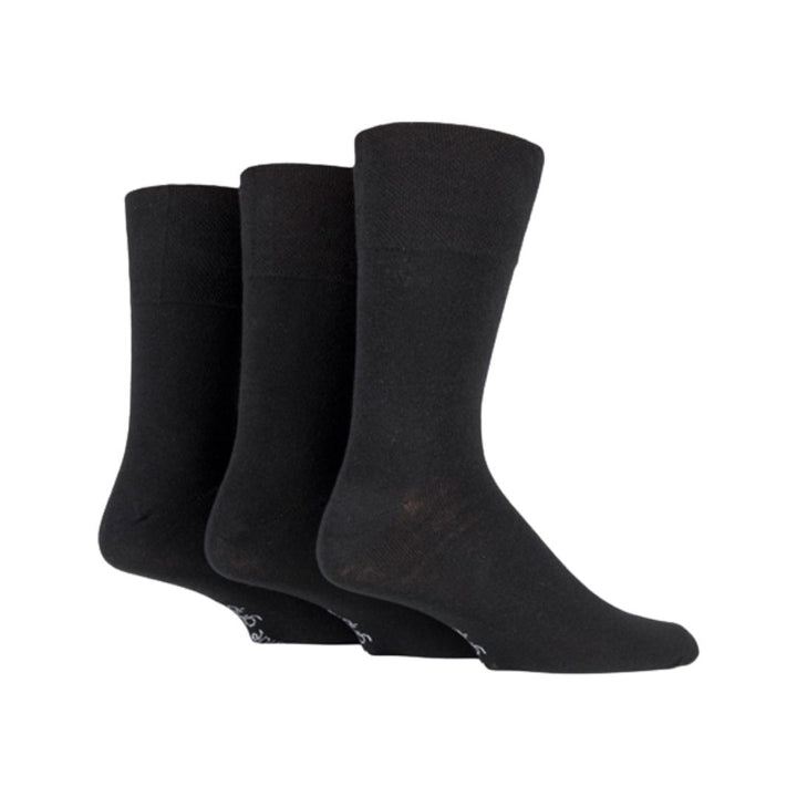 GENTLE GRIP 3Pk Plain Business Socks - Men's Bigfoot