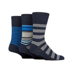 Load image into Gallery viewer, GENTLE GRIP 3Pk Printed Stripe Business Socks - Men&#39;s
