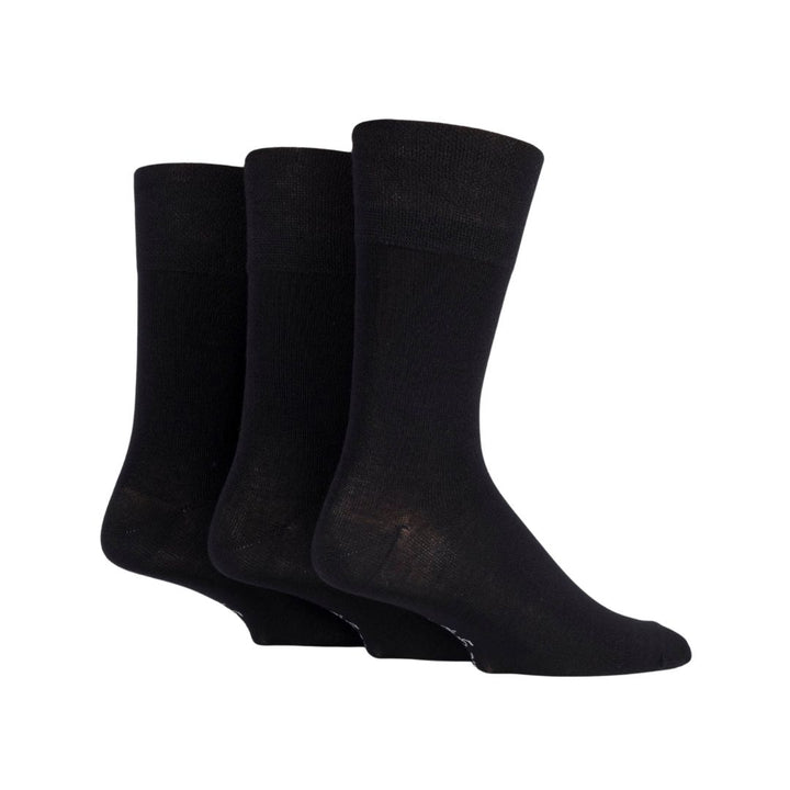 GENTLE GRIP 3Pk Bamboo Crew Socks-Mens 6-11