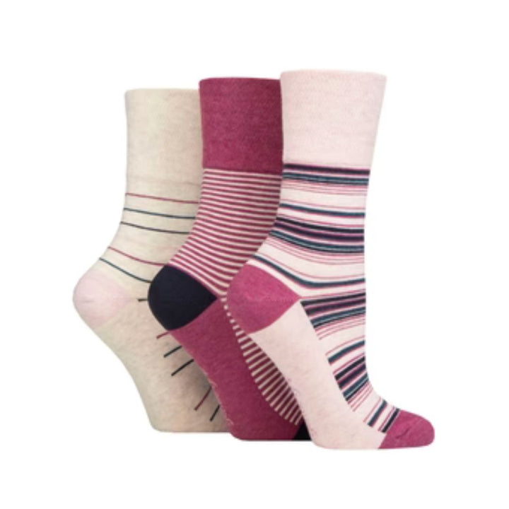 GENTLE GRIP 3Pk Crew Socks- Summer Series - Women's