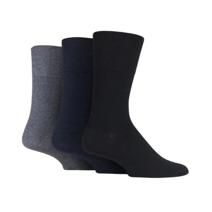 IOMI FOOTNURSE 3Pk Gentle Grip Diabetic Socks-Mens