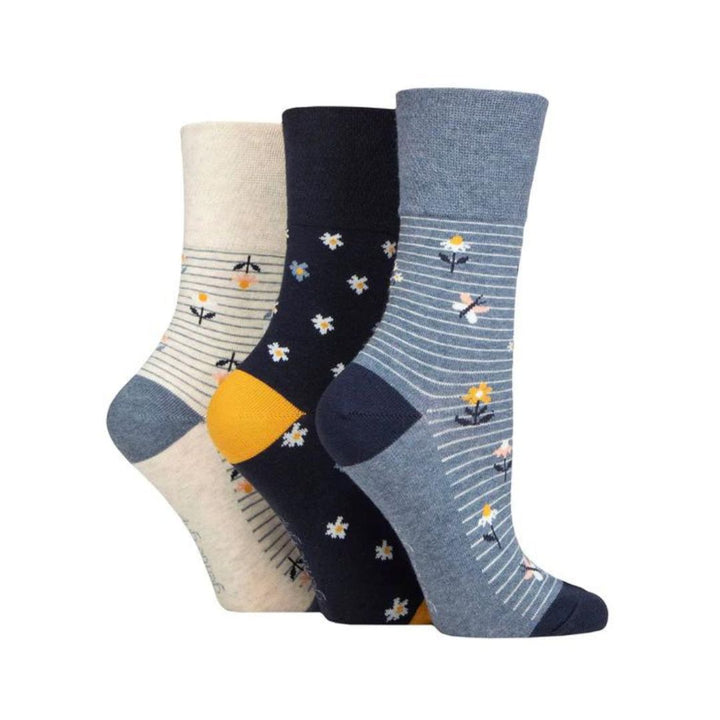 GENTLE GRIP 3Pk Crew Socks- Summer Series - Women's