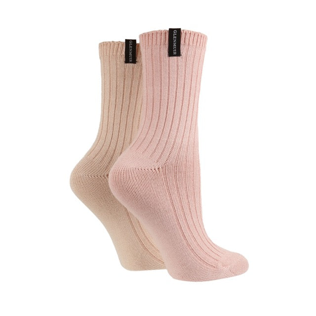 GLENMUIR 2PK BambooLightweigt Boot Sock - Womens 4-8