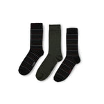 Load image into Gallery viewer, TORE 3Pk 100% Recycled Fashion Fine Stripes Socks - Men&#39;s
