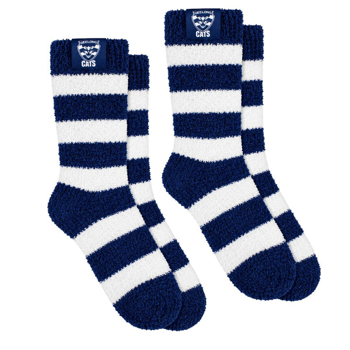 AFL Geelong Cats 2Pk Bed Socks - Womens