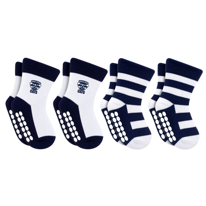 AFL Geelong Cats 4Pk Infant Socks