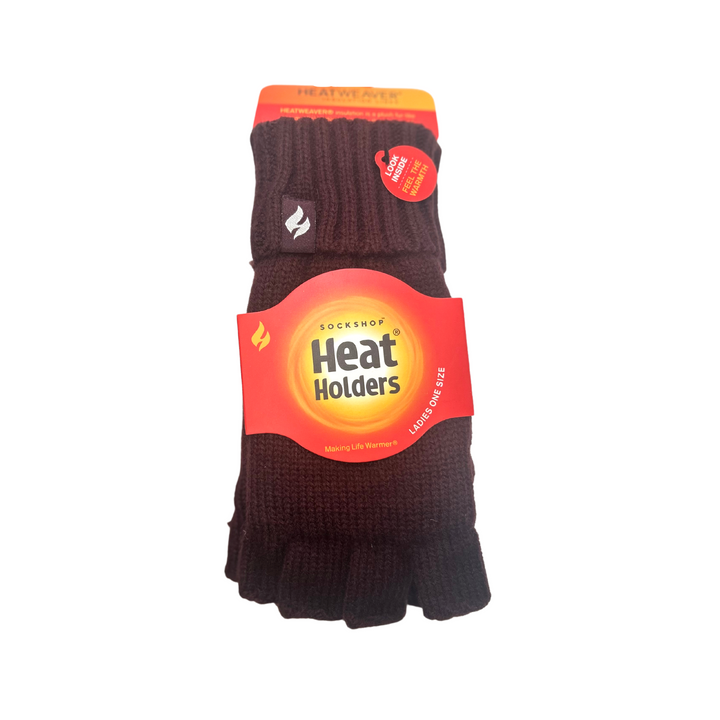 HEAT HOLDERS Fingerless Thermal Gloves-Womens