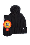 Load image into Gallery viewer, HEAT HOLDERS Enchanted Forest Ribbed Pom Pom Beanie and Gloves Set-Girls 7-10 years
