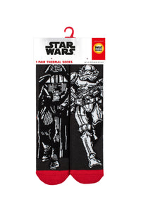 HEAT HOLDERS Lite Licensed Star Wars Character Socks-Darth Vader and Storm Trooper-KIDS