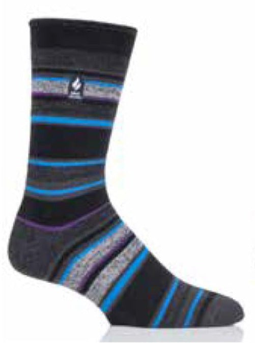 HEAT HOLDERS Ultra Lite Thermal Socks - Men's Stripes