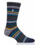 Load image into Gallery viewer, HEAT HOLDERS Ultimate Ultra Lite Thermal Socks - Men&#39;s Stripes

