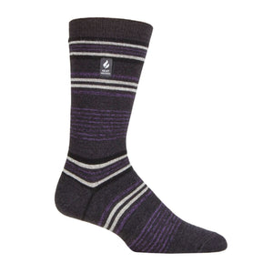 HEAT HOLDERS Ultimate Ultra Lite Thermal Socks - Men's Stripes