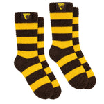 Load image into Gallery viewer, AFL Hawthorn Hawks 2Pk Bed Socks - Womens
