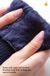 HEAT HOLDERS Feather Cuff Sleep Socks - Women's