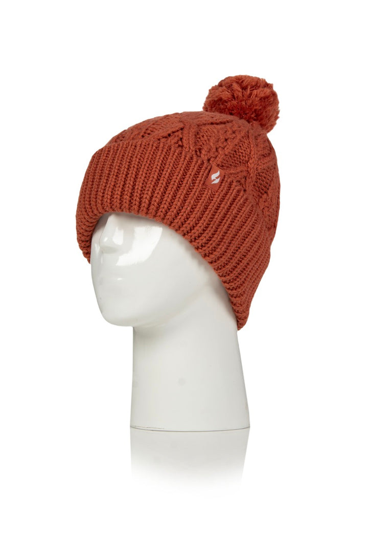 HEAT HOLDERS Ladies Salzburg Plain Thermal Turn-over Beanie