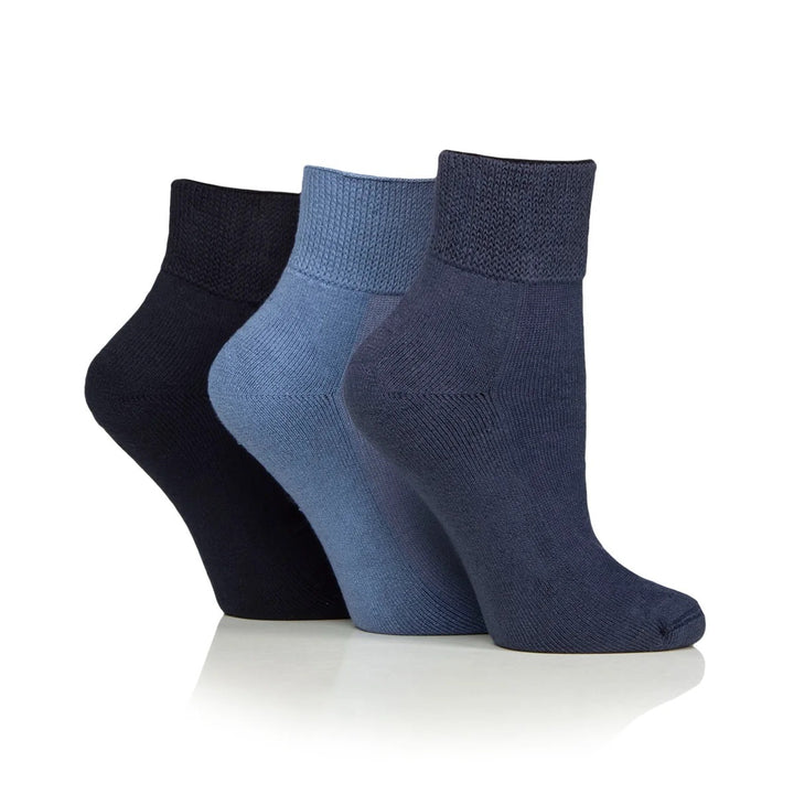 IOMI FOOTNURSE 3Pk Bamboo Diabetic Cushion Foot Ankle Socks
