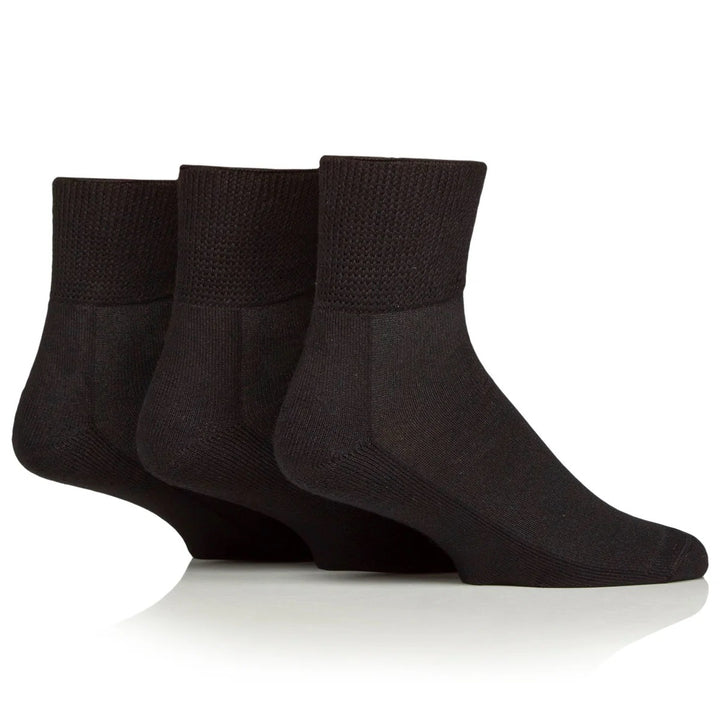 IOMI FOOTNURSE 3Pk Bamboo Diabetic Cushion Foot Ankle Socks
