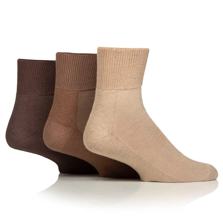 IOMI FOOTNURSE 3Pk Bamboo Diabetic Cushion Foot Ankle Socks