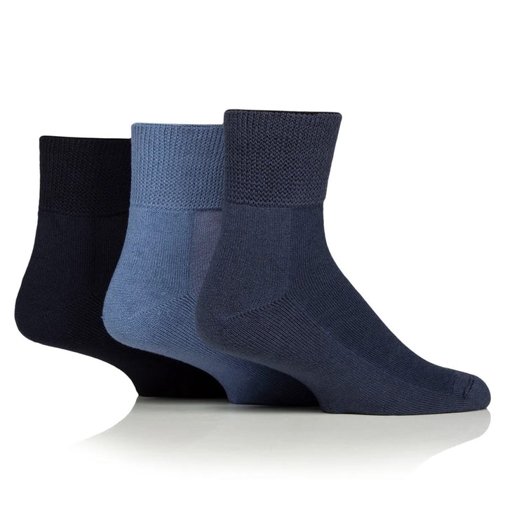 IOMI FOOTNURSE 3Pk Bamboo Diabetic Cushion Foot Ankle Socks