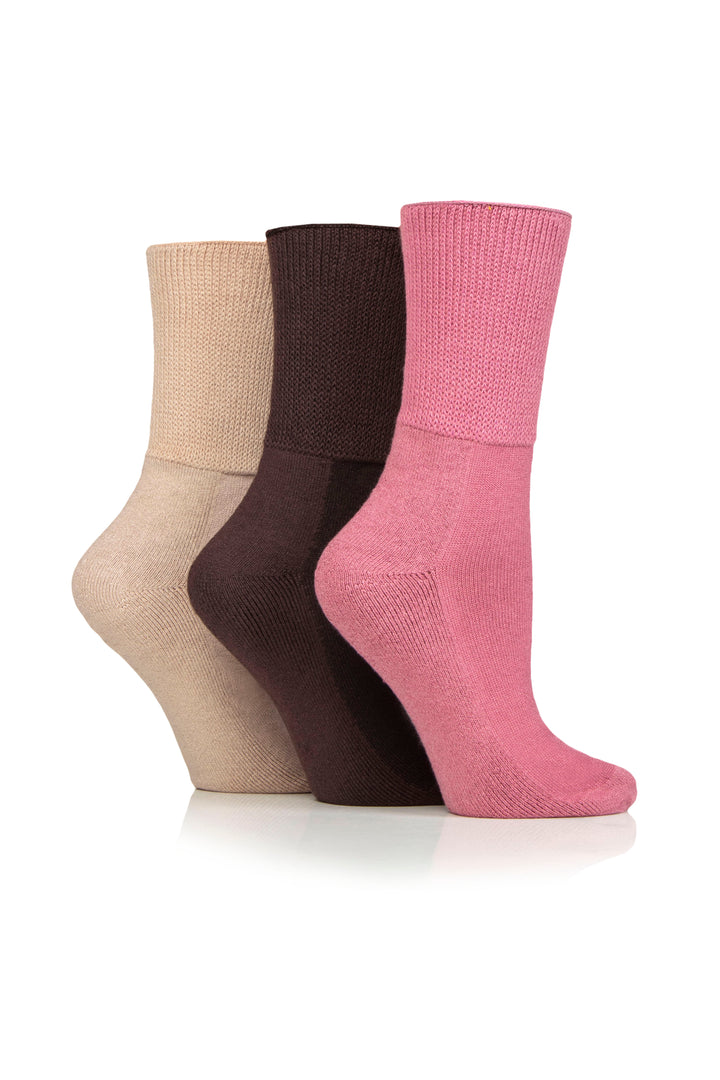 IOMI FOOTNURSE 3Pk Bamboo Blend Cushion Foot Diabetic Socks