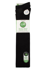 IOMI FOOTNURSE 3Pk Bamboo Blend Cushion Foot Diabetic Socks - Knee High