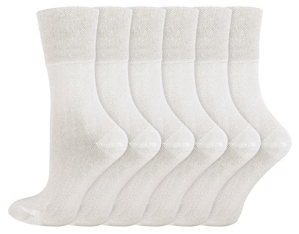 IOMI FootNurse Gentle Grip 6PK Bamboo Diabetic Socks - Women's