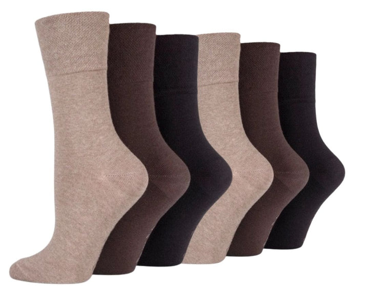 IOMI FootNurse Gentle Grip 6PK Bamboo Diabetic Socks - Women's