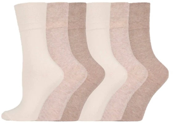 IOMI FootNurse Gentle Grip 6PK Bamboo Diabetic Socks - Women's