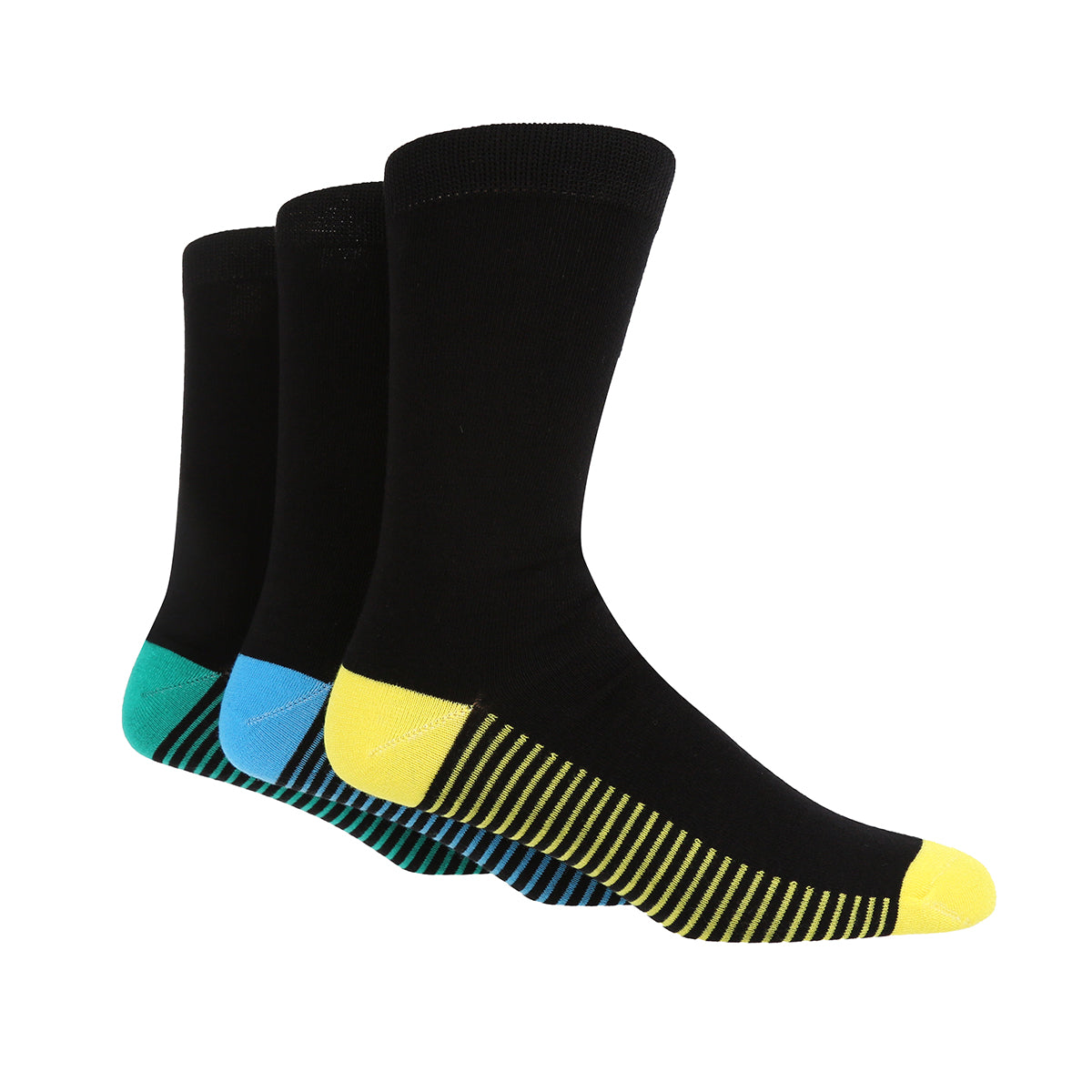 WILDFEET 3PK Bamboo Heel to Toe Crew Socks- Mens 7-11