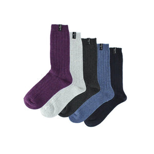JEFF BANKS 5Pk Wool Blend Leisure Socks- Mens 7-11