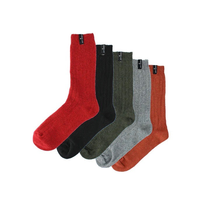 JEFF BANKS 5Pk Wool Blend Leisure Socks- Mens 7-11