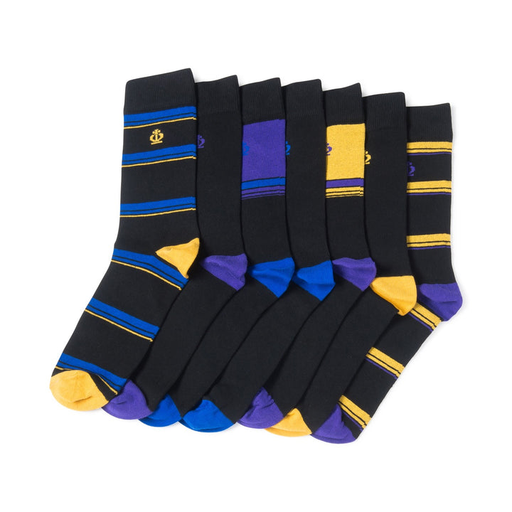 JEFF BANKS 7Pk Jacquard Socks - Mens 7-11