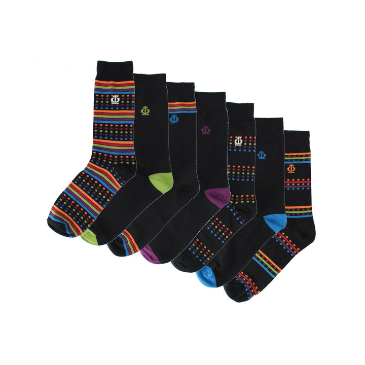 JEFF BANKS 7Pk Jacquard Socks - Mens 7-11