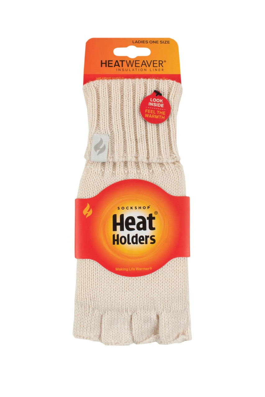 HEAT HOLDERS Fingerless Thermal Gloves-Womens