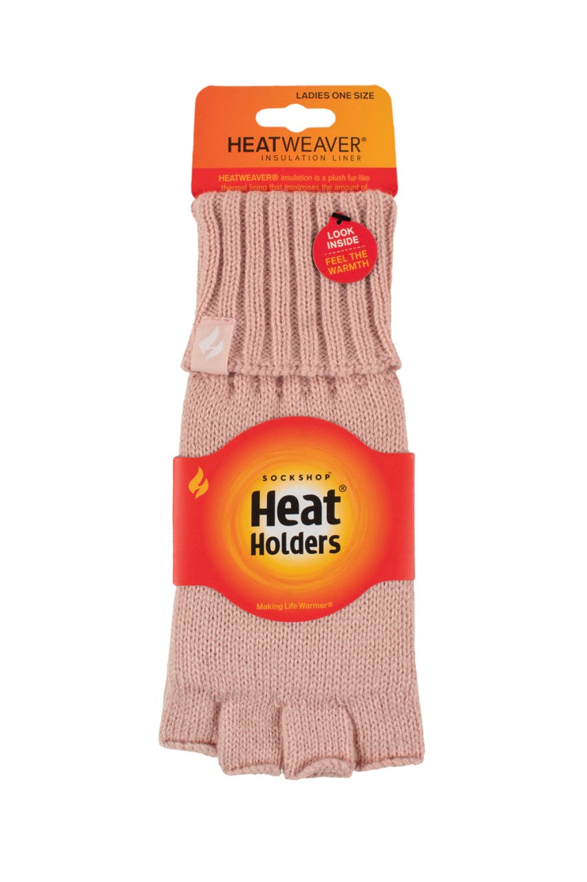 HEAT HOLDERS Fingerless Thermal Gloves-Womens