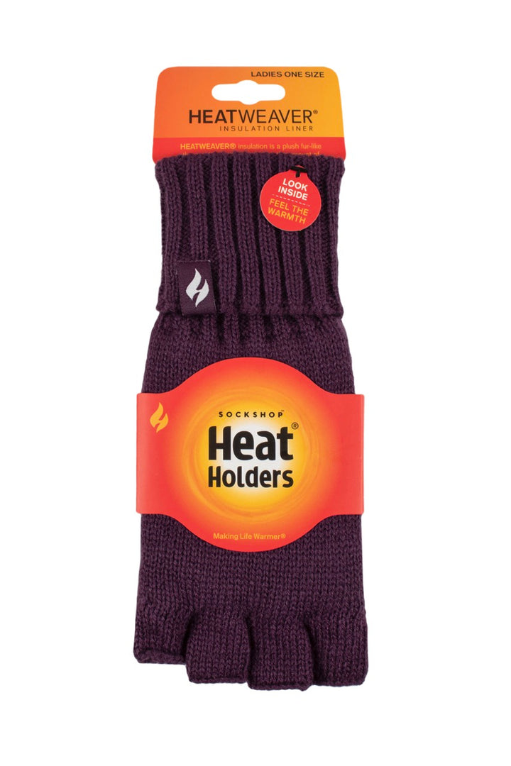 HEAT HOLDERS Fingerless Thermal Gloves-Womens