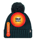 Load image into Gallery viewer, HEAT HOLDERS Arden Ribbed Hat Turnover Thermal Beanie &amp; Pom Pom -Womens
