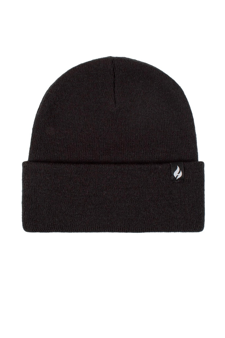 HEAT HOLDERS Unisex Maple Lite Half-Lined Flat Knit Thermal Turn-Over Beanie
