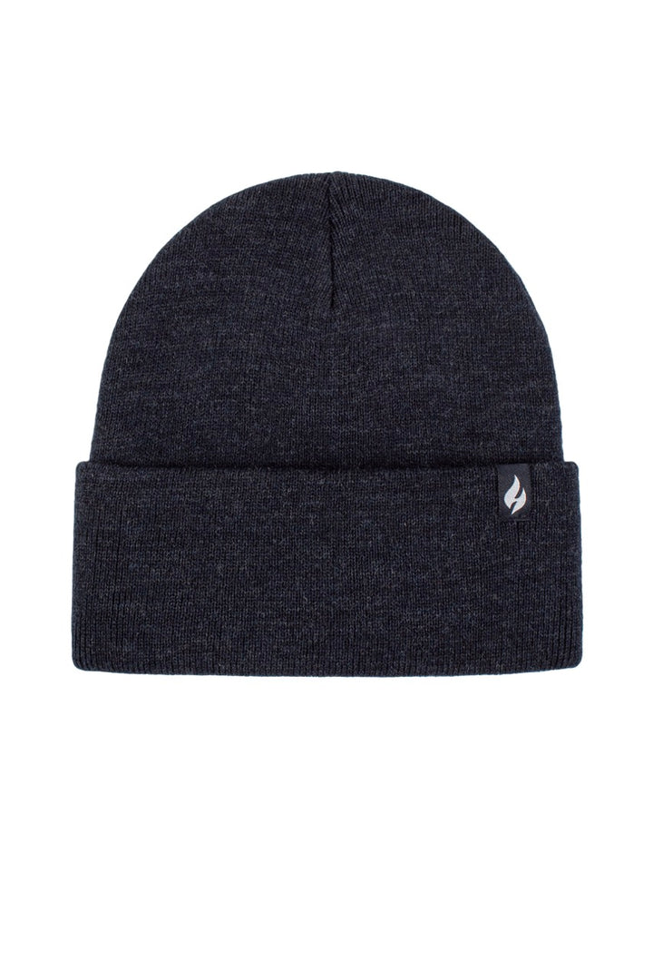 HEAT HOLDERS Unisex Maple Lite Half-Lined Flat Knit Thermal Turn-Over Beanie