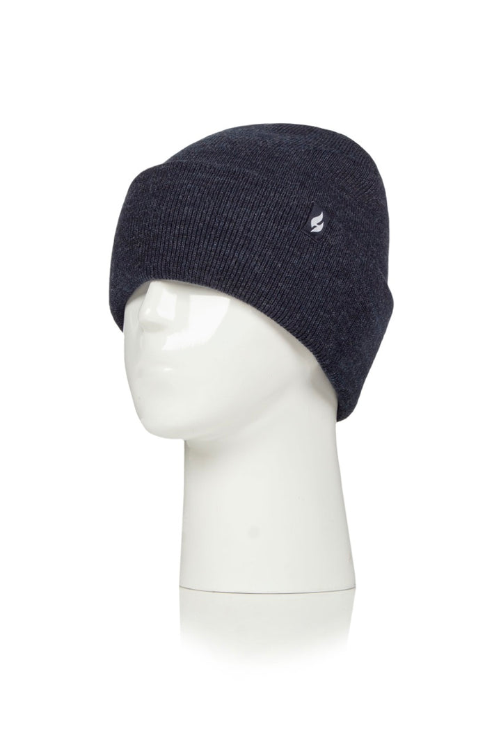 HEAT HOLDERS Unisex Maple Lite Half-Lined Flat Knit Thermal Turn-Over Beanie