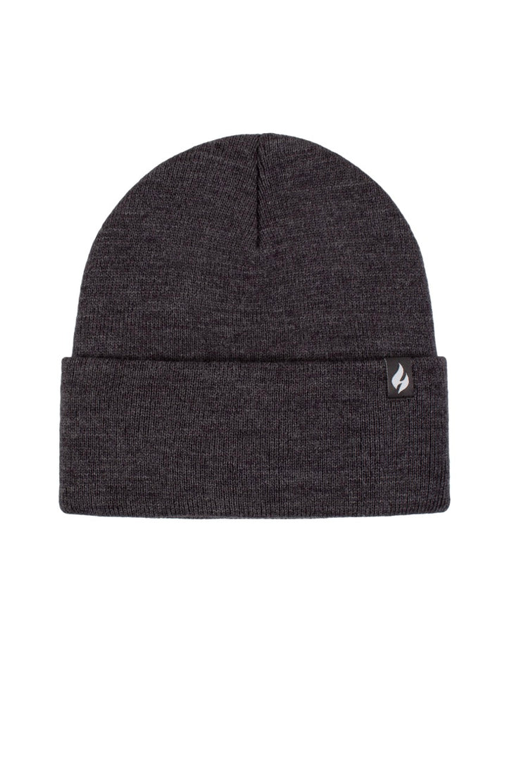 HEAT HOLDERS Unisex Maple Lite Half-Lined Flat Knit Thermal Turn-Over Beanie